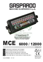 Gaspardo MCE 6000 Use And Assembly Instructions / Spare Parts preview