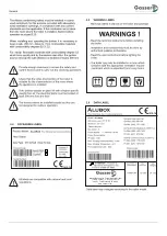 Preview for 7 page of gassero Alubox 1100 Installation, User And Service Manual