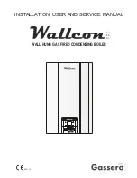 Preview for 1 page of gassero wallcon Installation, User And Service Manual