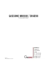 Предварительный просмотр 13 страницы GASSONIC GASSSONIC MM0100 Installation And User Manual