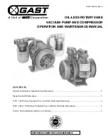 Gast 1550 series Operation And Maintenance Manual предпросмотр