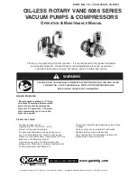 Gast 6066 SERIES Operation & Maintenance Manual preview