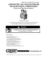 Предварительный просмотр 1 страницы Gast DOA-P704 Operation & Maintenance Manual