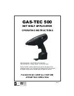 Gastec GAS-TEC 500 Operating Instructions Manual предпросмотр