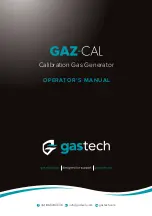 Предварительный просмотр 1 страницы GasTech GAZ-CAL Operator'S Manual