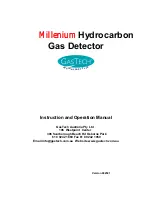 Предварительный просмотр 1 страницы GasTech Millenium Hydrocarbon Instruction And Operation Manual