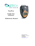 Предварительный просмотр 1 страницы GasTech ToxiPro Reference Manual