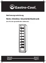 Preview for 1 page of Gastro-Cool Retro Slimline GCGD175 Instructions For Use Manual