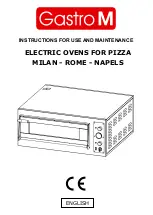 Предварительный просмотр 1 страницы Gastro-M MILAN 1 Instructions For Use And Maintenance Manual