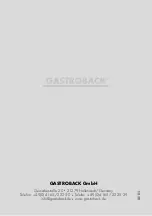 Предварительный просмотр 31 страницы Gastroback 42395 Operating Instructions Manual