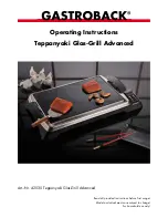 Gastroback 42535 Teppanyaki Operating Instructions Manual preview