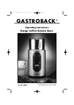 Предварительный просмотр 1 страницы Gastroback 42601 Operating Instructions Manual