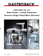 Preview for 1 page of Gastroback 98101 Instructions For Use Manual