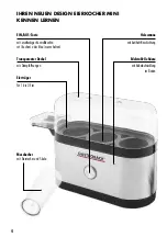 Preview for 4 page of Gastroback DESIGN EGG BOILER MINI Operating Instructions Manual