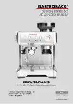 Gastroback Design Espresso Advanced Barista Edition Operating Instructions Manual preview