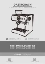 Gastroback DESIGN ESPRESSO ADVANCED DUO Instruction Manual preview