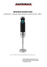 Preview for 23 page of Gastroback Design Hand Blender Advanced Pro Operating Instructions Manual