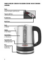 Предварительный просмотр 4 страницы Gastroback DESIGN KETTLE MINI Operating Instructions Manual