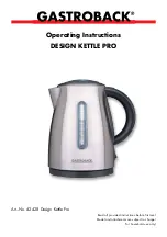 Preview for 13 page of Gastroback Design Kettle Pro Operating Instructions Manual