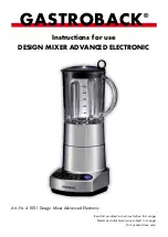 Preview for 41 page of Gastroback Design Mixer Advanced Electronic Instructions For Use Manual