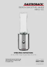 Предварительный просмотр 21 страницы Gastroback DESIGN SMOOTHIE MAKER MIX & GO Operating Instructions Manual