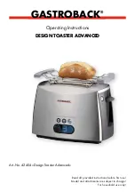 Preview for 15 page of Gastroback Design Toaster Advanced Operating Instructions Manual