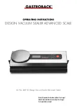 Preview for 39 page of Gastroback Design Vacuum Sealer Advanced Scale Operating Instructions Manual