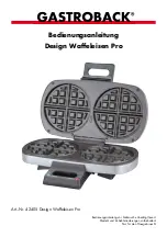 Gastroback Design Waffle Maker Pro Operating Instructions Manual preview