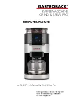 Предварительный просмотр 1 страницы Gastroback Grind & Brew Pro Operating Instructions Manual