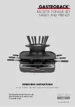 Предварительный просмотр 39 страницы Gastroback Raclette Fondue Set Family and Friends Operating Instructions Manual