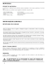 Preview for 4 page of Gastrodomus 1/40 Instructions For Use And Maintenance Manual