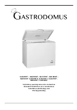 Gastrodomus GAC205CF Installation, Operating And Service Instructions preview