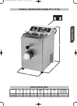 Предварительный просмотр 5 страницы Gastrodomus TR 70 Operating And Maintenance Manual