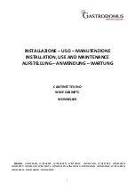 Gastrodomus WINE28SZN Directions For Installation, Use And Maintenance preview