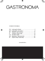 Preview for 1 page of Gastronoma 18130001 Manual