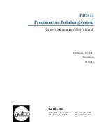 Gatan PIPS II 695 Owner'S Manual And User'S Manual preview