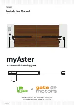 Preview for 1 page of Gate Motors MyGate myAster Series Installation Manual