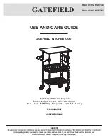 Preview for 1 page of Gatefield 1002 949 746 Use And Care Manual