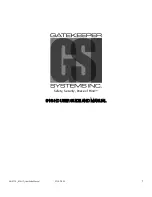 Gatekeeper Systems 816-HD User Manual And Manual preview