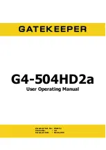 Gatekeeper G4-504HD2a User'S Operating Manual preview