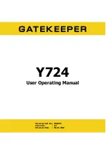 Gatekeeper Y724 User'S Operating Manual предпросмотр