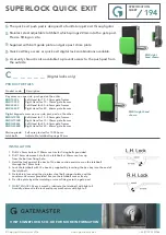 GATEMASTER SUPERLOCK QUICK EXIT Quick Start Manual preview