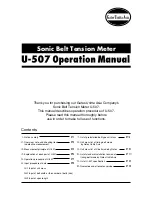 Предварительный просмотр 1 страницы Gates Unitta Asia U-507 Operation Manuals