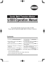 Предварительный просмотр 1 страницы Gates Unitta Asia U-550 Operation Manual