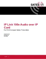 GatesAir Intraplex IP Link 100e Quick Start Manual preview