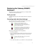 Предварительный просмотр 1 страницы Gateway 200ARC Replacement Manual