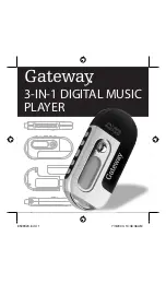 Gateway 3-IN-1 Digital Music Player User Manual предпросмотр