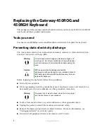 Gateway 450RGH Replacement Instructions Manual preview