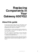 Предварительный просмотр 5 страницы Gateway 600YG2 Service Manual