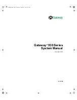 Gateway 930 series System Manual preview